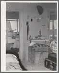 Interior of bunkhouse on ranch near Spur, Texas