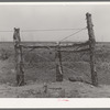 Corner post fence construction near Balmorhea, Texas