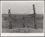 Corner post fence construction near Balmorhea, Texas