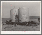 Gasoline storage tanks on 4900 acre farm near Ralls, Texas