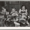 Children of agricultural day laborer eating their noonday meal near Webbers Falls, Oklahoma. Muskogee County