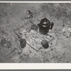 Camp fire of migrant workers near Prague, Oklahoma. Lincoln County