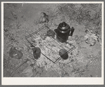 Camp fire of migrant workers near Prague, Oklahoma. Lincoln County