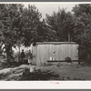 Shack home migrant workers living near Muskogee. Muskogee County, Oklahoma