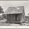 Shack of agricultural day laborer near Webbers Falls. Muskogee County, Oklahoma