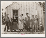 Family of agricultural day laborer, former oil worker and coal miner. The family lives in this two-room shack in McIntosh County, Oklahoma