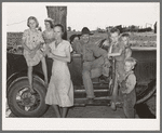 Group of agricultural day laborers in the Arkansas River bottoms near Vian. Oklahoma, Sequoyah County