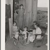 Group of agricultural day laborers and their children near Tullahassee, Oklahoma. Wagoner County