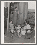 Group of agricultural day laborers and their children near Tullahassee, Oklahoma. Wagoner County