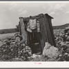 Privy of tenant farmer near Vian, Oklahoma