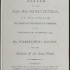 A letter to the Right Hon. Henry Dundas