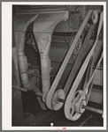 Cotton seed cleaning equipment in cotton seed oil mill. McLennan County, Texas