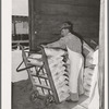 Unloading carload of flour. Wholesale grocery, San Angelo, Texas