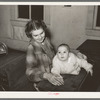 Mother and child at pie supper in Muskogee County, Oklahoma. See general caption number 24
