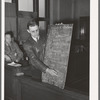 County agent comparing the cotton south and Iowa and pointing out the importance of livestock on the farm. Eufaula, Oklahoma