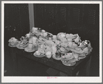Dirty dishes after Jaycees' supper at high school. Eufaula, Oklahoma. See general caption number 25