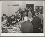 Jaycee members and their wives at buffet supper at the high school. Eufaula, Oklahoma. See general caption number 25
