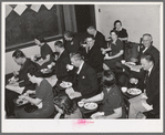 Jaycee members and their wives at buffet supper at the high school. Eufaula, Oklahoma. See general caption number 25