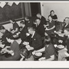 Jaycee members and their wives at buffet supper at the high school. Eufaula, Oklahoma. See general caption number 25