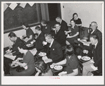 Jaycee members and their wives at buffet supper at the high school. Eufaula, Oklahoma. See general caption number 25