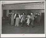 Dancing a Paul Jones at Jaycee buffet supper and party in Eufaula, Oklahoma. See general caption number 25