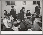 Eating pie at pie supper in Muskogee County, Oklahoma. See general caption number 24