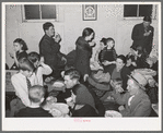 Eating pie at pie supper in Muskogee County, Oklahoma. See general caption number 24