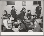 Eating pie at pie supper in Muskogee County, Oklahoma. See general caption number 24
