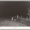 People leaving play party in McIntosh County, Oklahoma. See general caption 26