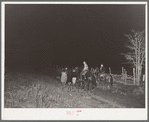 People leaving play party in McIntosh County, Oklahoma. See general caption 26