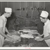 Making pie crusts. Bakery, San Angelo, Texas