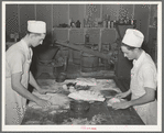 Making pie crusts. Bakery, San Angelo, Texas