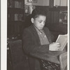 Son of Pomp Hall, Negro tenant farmer, studying in rural school. Creek County, Oklahoma