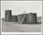 Oil storage tanks. Slick, Oklahoma