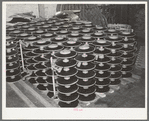 Parts for disk harrows. Farm equipment warehouse, Oklahoma City, Oklahoma