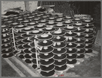 Parts for disk harrows. Farm equipment warehouse, Oklahoma City, Oklahoma