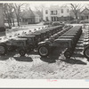 Tractors. Farm equipment warehouse, Oklahoma City, Oklahoma