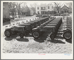 Tractors. Farm equipment warehouse, Oklahoma City, Oklahoma