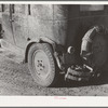 Car of farmer covered with mud. Eufaula, Oklahoma