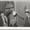 Young men drawing numbers from a hat at a contest at the Junior Chamber of Commerce luncheon. San Angelo, Texas