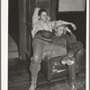Cowboys in the hotel lobby during the San Angelo Fat Stock Show at San Angelo, Texas
