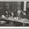 Cattlemen and their wives eating at a restaurant on the grounds of the San Angelo Fat Stock Show, San Angelo, Texas