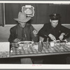 Eating lunch at a restaurant on the grounds of the San Angelo Fat Stock Show. San Angelo, Texas