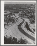 Highway leading into Junction, Texas, which is in the center of the goat and sheep raising country of west Texas