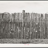 Cedar post fence on ranch of rehabilitation borrower in Kimble County, Texas