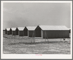 Sheet metal isolation units at the migratory labor camp. Sinton, Texas. These will be used for isolation of people at the camp with contagious diseases of a temporary nature