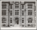 Detail of courthouse at Cuero, Texas