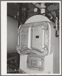 Boiler in the furnace room. Migratory labor camp, Sinton, Texas