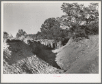 Gully in overgrazed mountain land in Bernalillo County, New Mexico