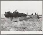 Wreckage of burned cotton gin and compress at Big Spring, Texas